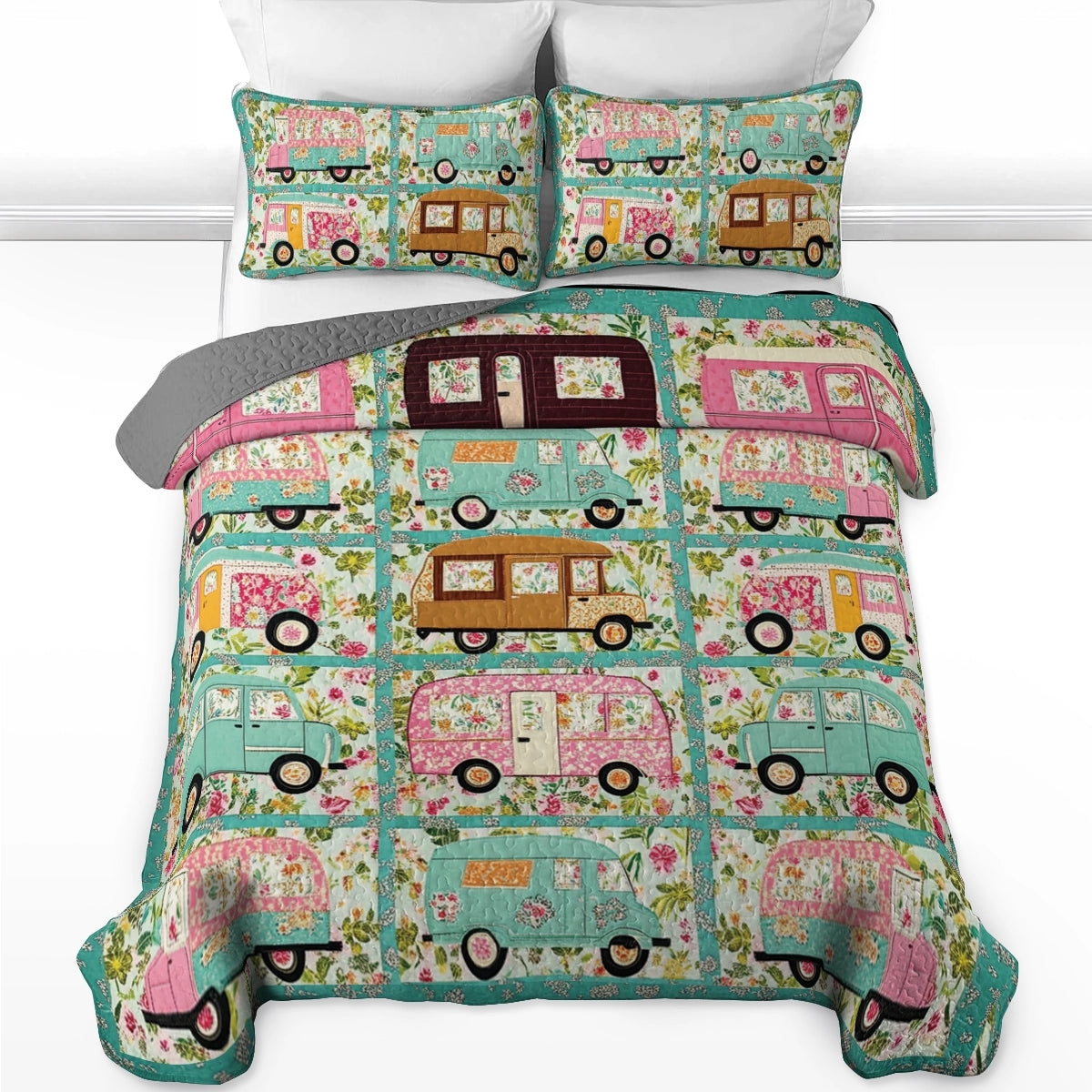 Shineful All Season Quilt 3-Piece Set - Vintage Camper Dreams