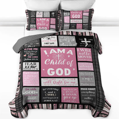 Shineful All Season Quilt 3-Piece Set -"Child of God" Inspirational