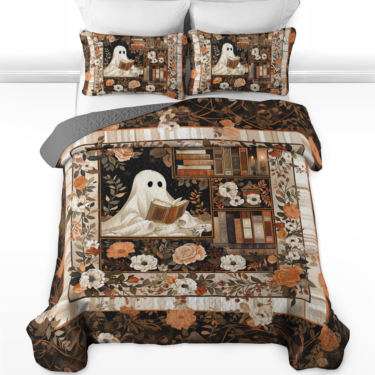 Shineful All Season Quilt 3-Piece Set Ghostly Booknook