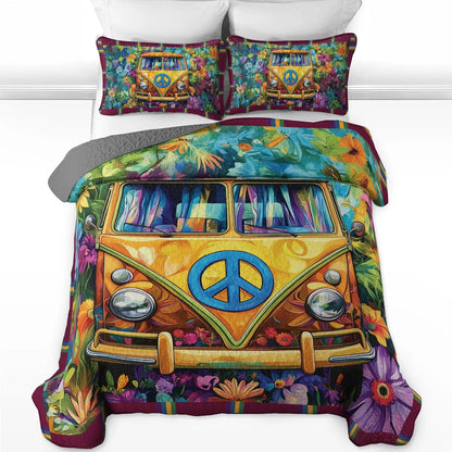 Shineful All Season Quilt 3-Piece Set - Hippie Van Life