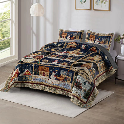 Shineful All Season Quilt 3-Piece Set Christmas Eve Comfort