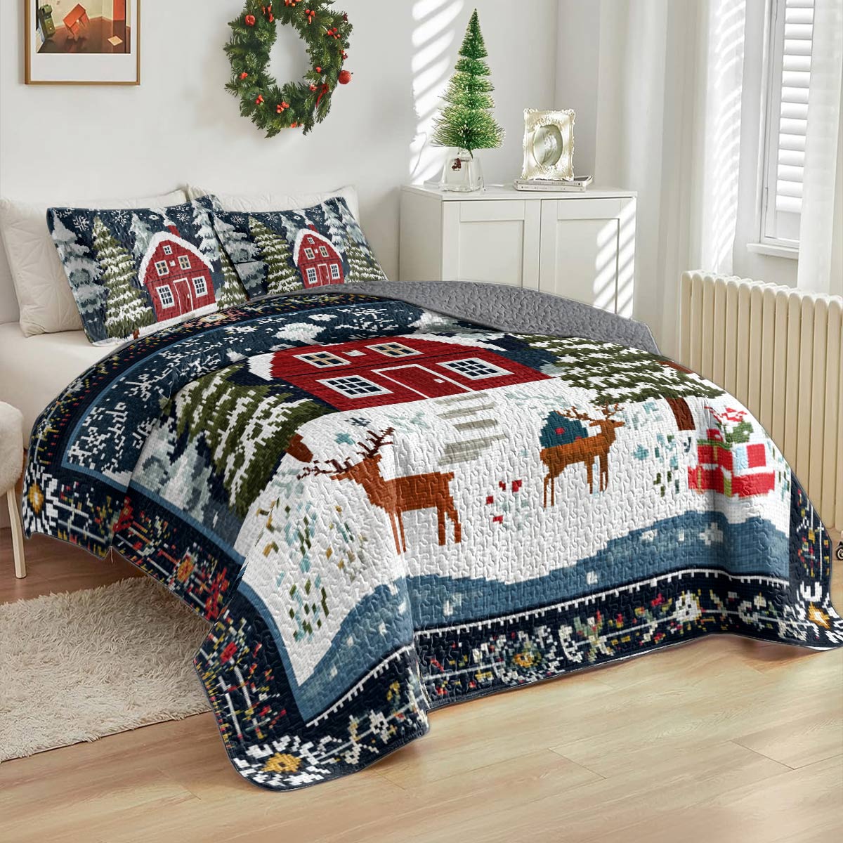 Shineful All Season Quilt 3-Piece Set Cozy Cabin