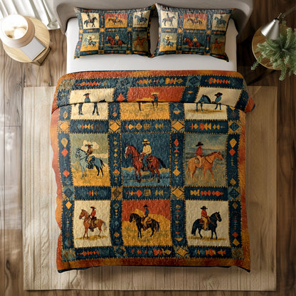 Shineful All Season Quilt 3-teiliges Set - Cowboy Dream 