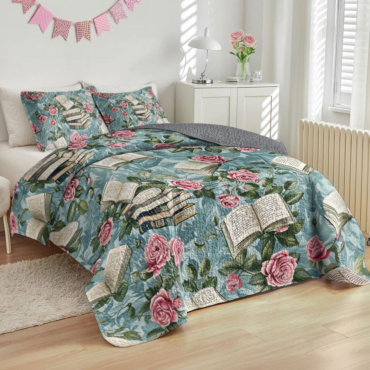 Shineful All Season Quilt 3-Piece Set Rose & Prose