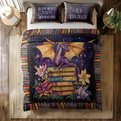 Shineful All Season Quilt 3-Piece Set - Book Dragon