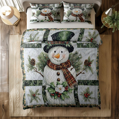 Shineful All Season Quilt 3-Piece Set - Snowman Bliss