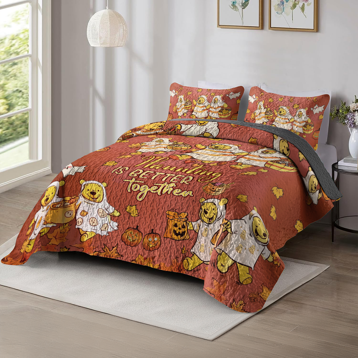 Shineful All Season Quilt 3-Piece Set Haunting Is Better Together