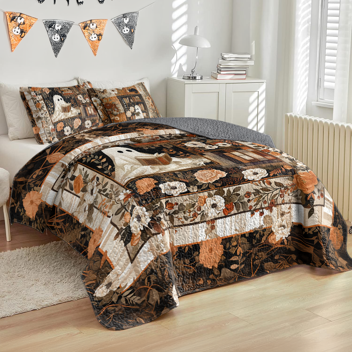 Shineful All Season Quilt 3-Piece Set Ghostly Booknook