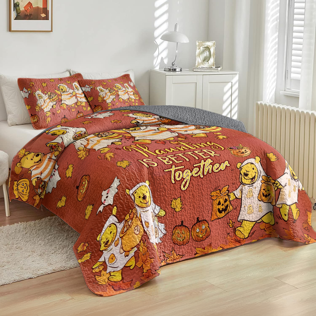 Shineful All Season Quilt 3-Piece Set Haunting Is Better Together