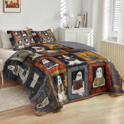 Shineful All Season Quilt 3-Piece Set Bookish Boo Crew