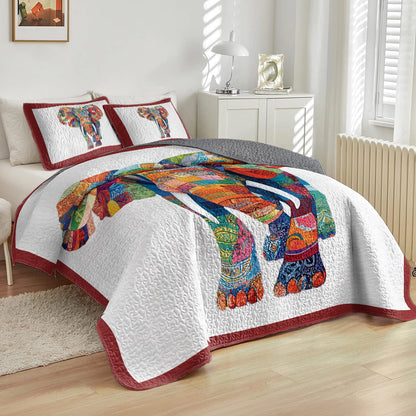 Shineful All Season Quilt 3-Piece Set - Elephant Dreams