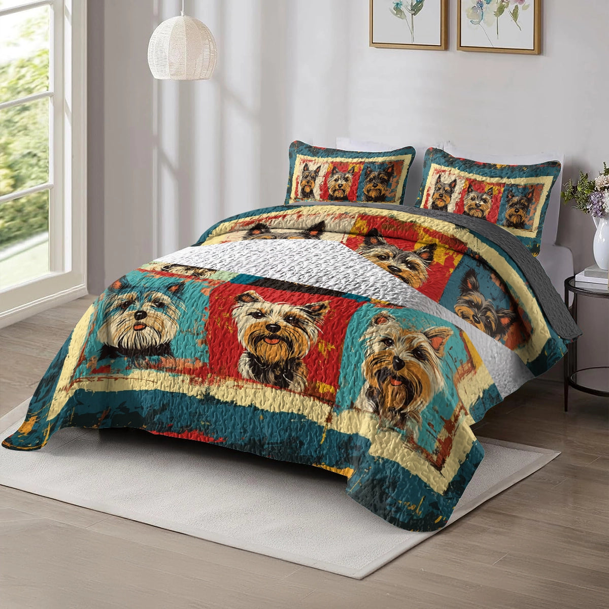 Shineful All Season Quilt 3-Piece Set - Yorkie Dreams