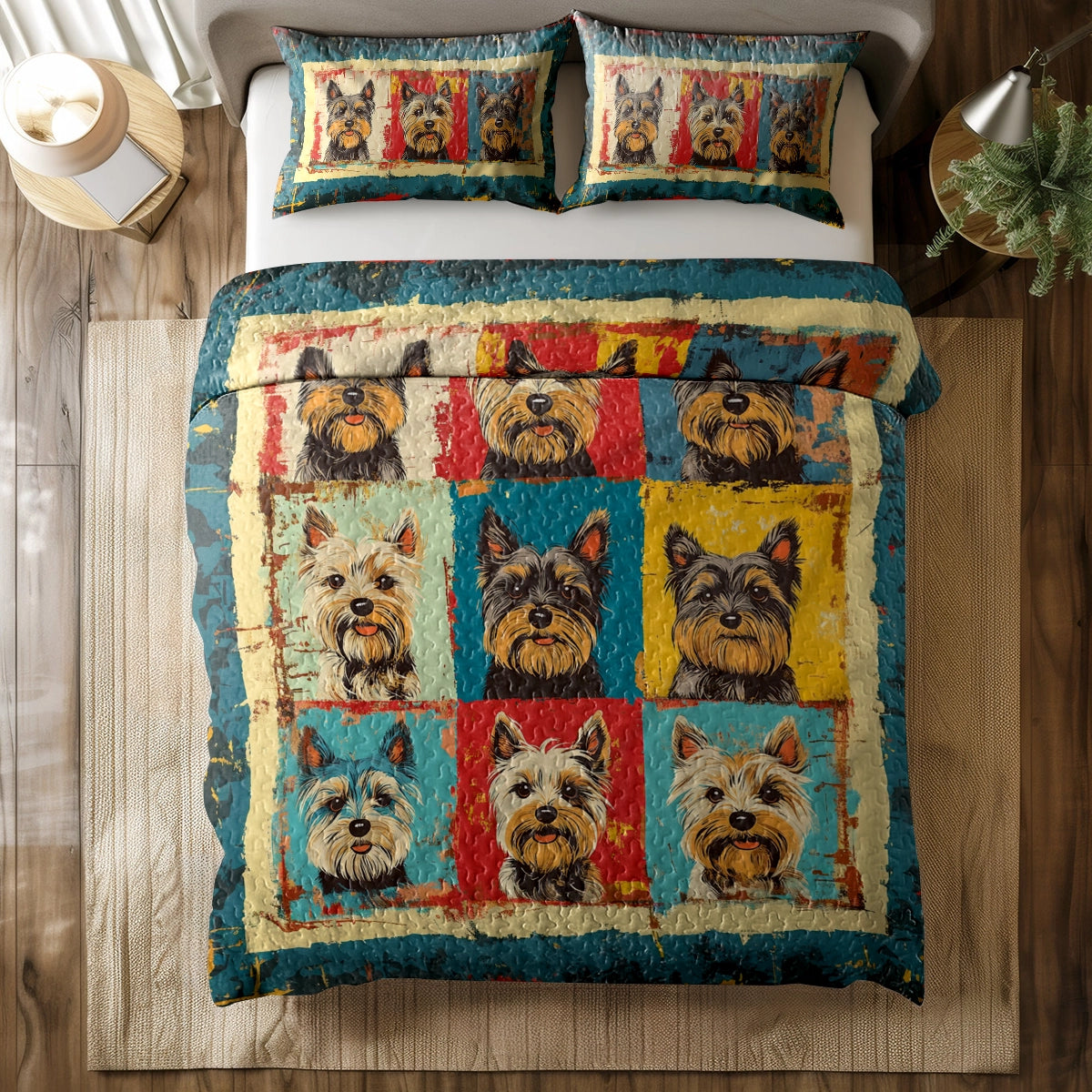 Shineful All Season Quilt 3-Piece Set - Yorkie Dreams