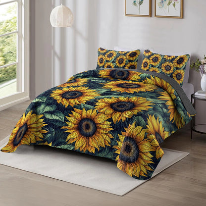 Shineful All Season Quilt 3-Piece Set - Sunflower Dreams