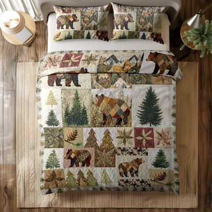 Shineful All Season Quilt 3-Piece Set - Whimsical Bear Quilt