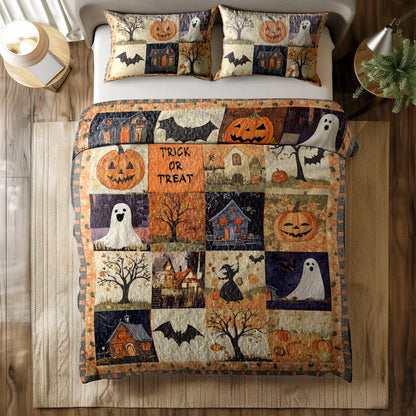 Shineful All Season Quilt 3-Piece Set - Spooky Trick Or Treat Halloween (Clearance)