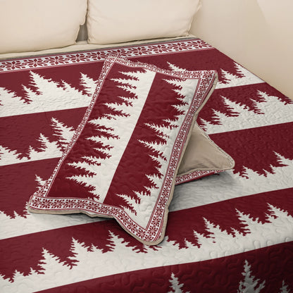 Shineful All Season Quilt 3-teiliges Set - Weihnachtskiefern