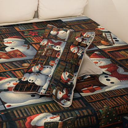 Shineful All Season Quilt 3-Piece Set Chill & Read Snowman