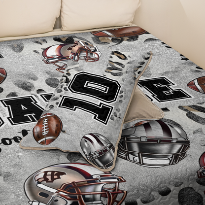 Shineful Personalized All Season Quilt 3-Piece Set All-Star Football Love