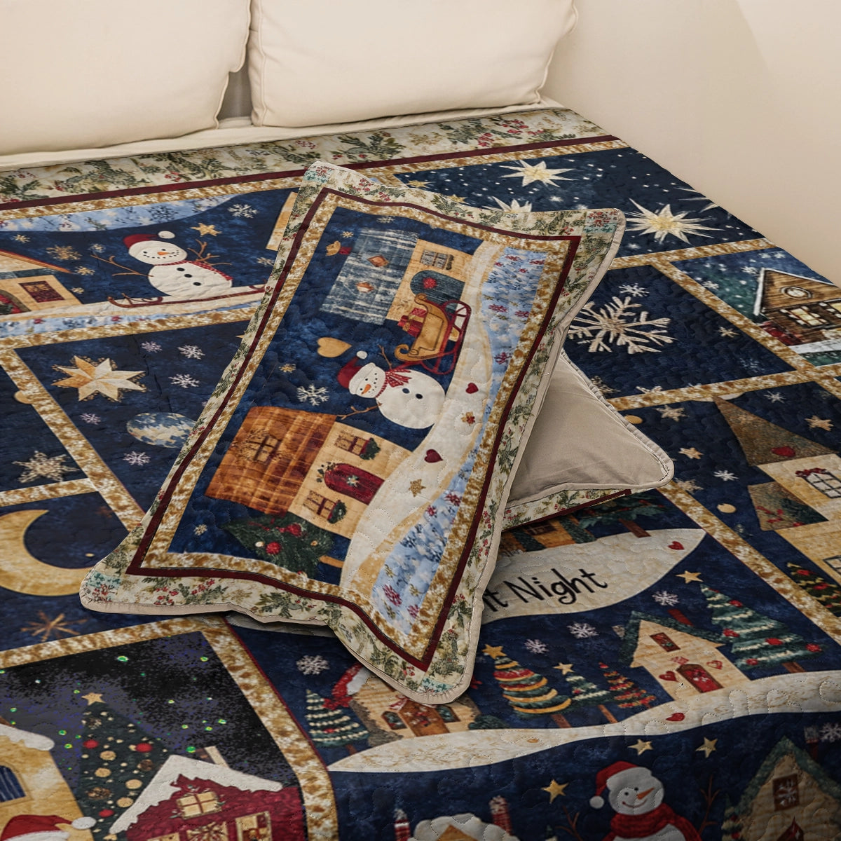 Shineful All Season Quilt 3-Piece Set Christmas Eve Comfort