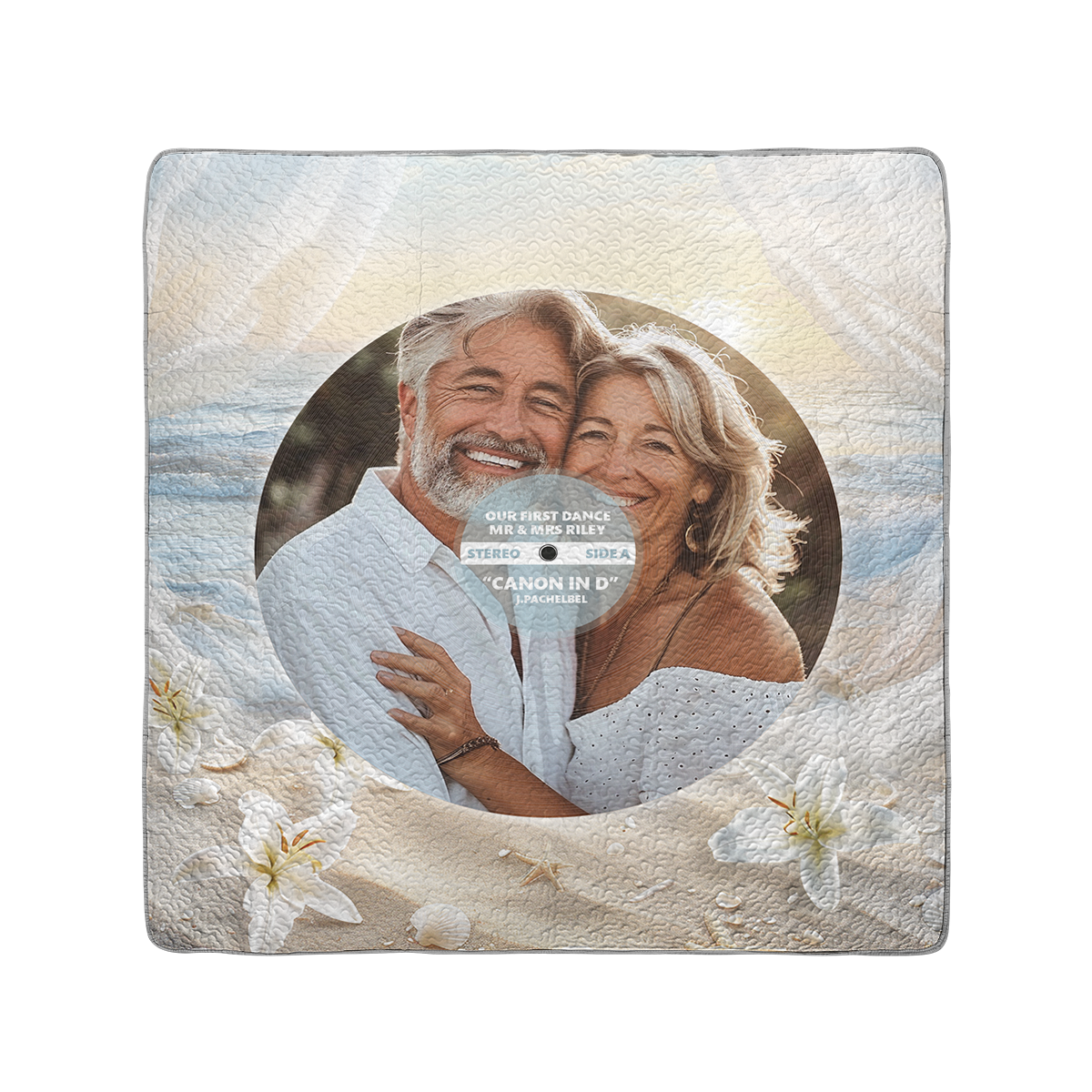 Shineful Personalized All Season Quilt 3-Piece Set Our First Dance Beach Edition