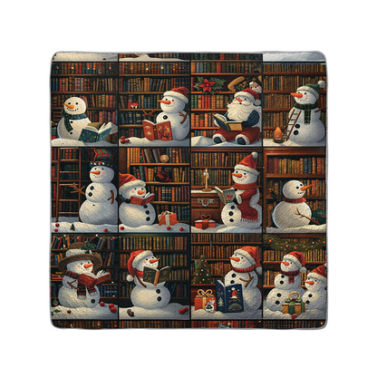 Shineful All Season Quilt 3-Piece Set Chill & Read Snowman