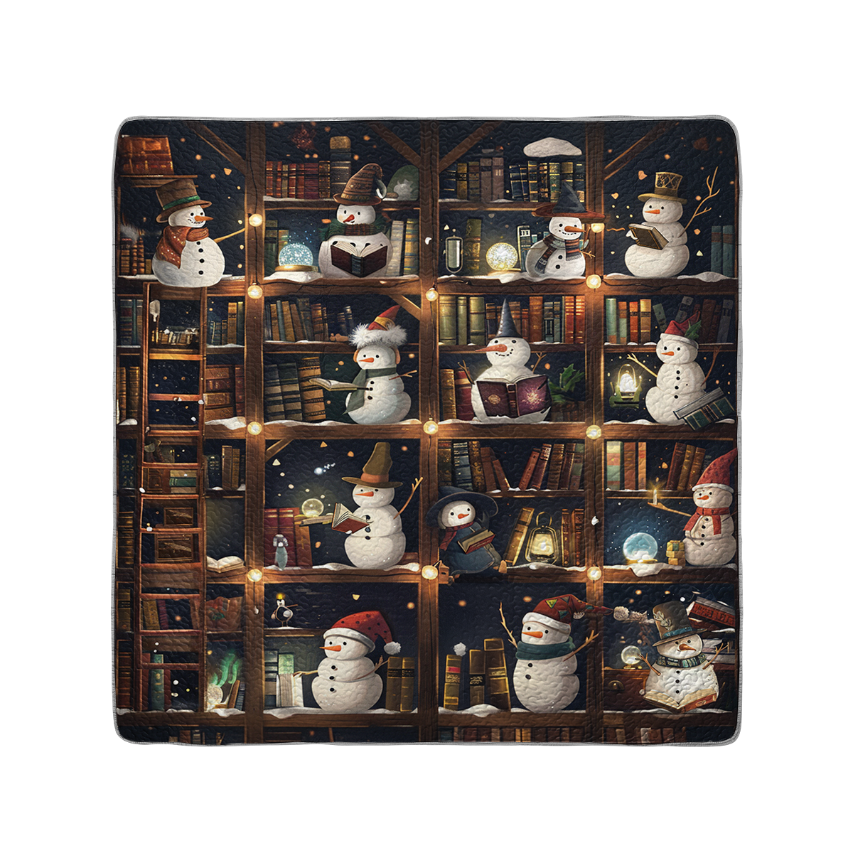 Shineful All Season Quilt 3-Piece Set Snowman Library