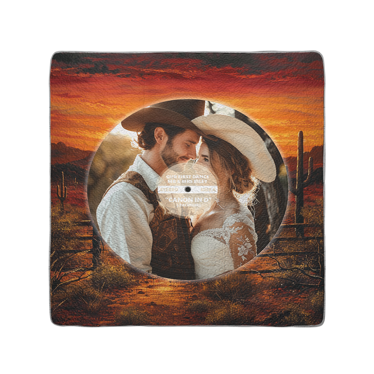 Shineful Personalized All Season Quilt 3-Piece Set Our First Dance Cowboy Edition