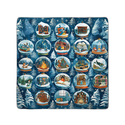 Shineful All Season Quilt 3-Piece Set Frosty Bibliophile's Dream