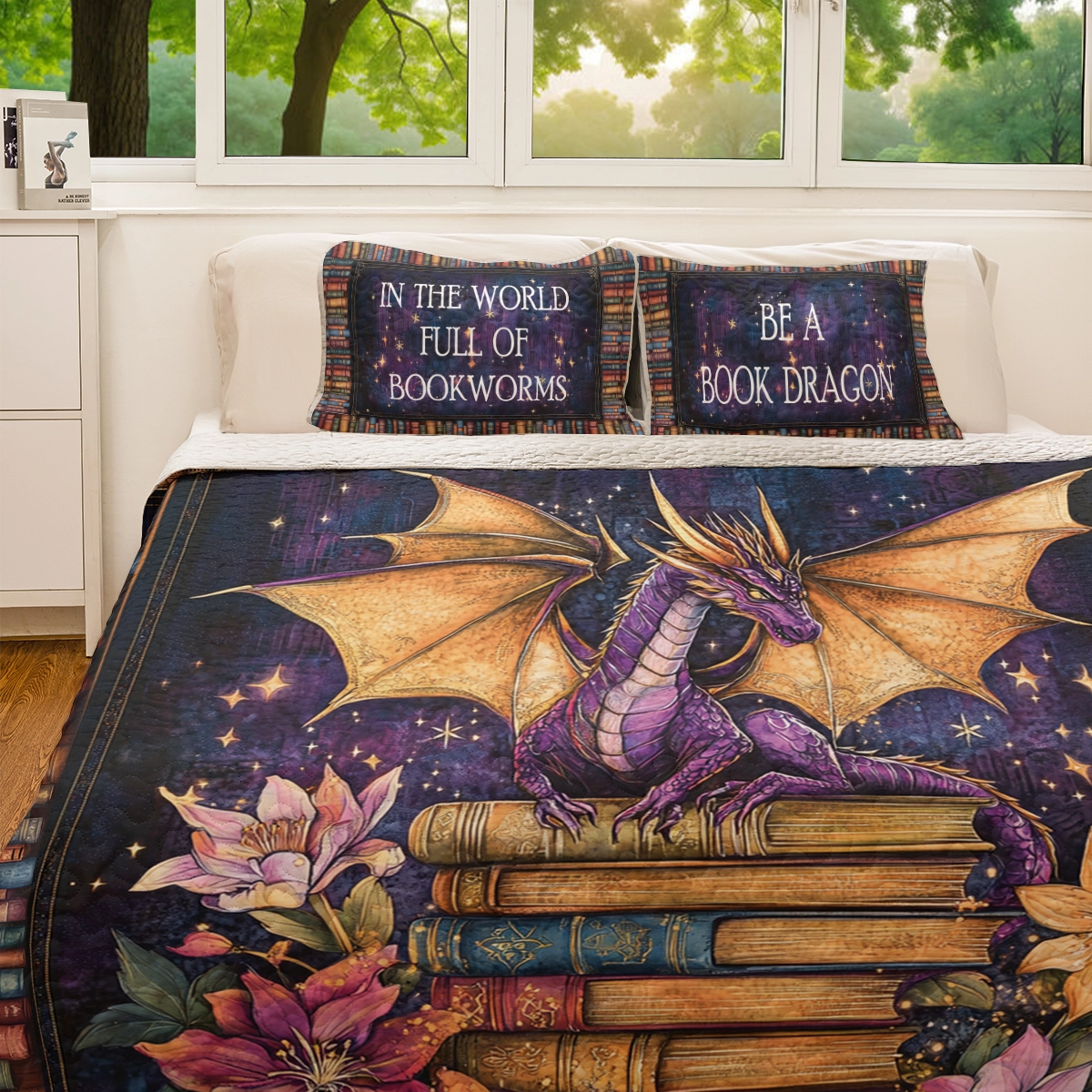 Shineful All Season Quilt 3-Piece Set - Book Dragon