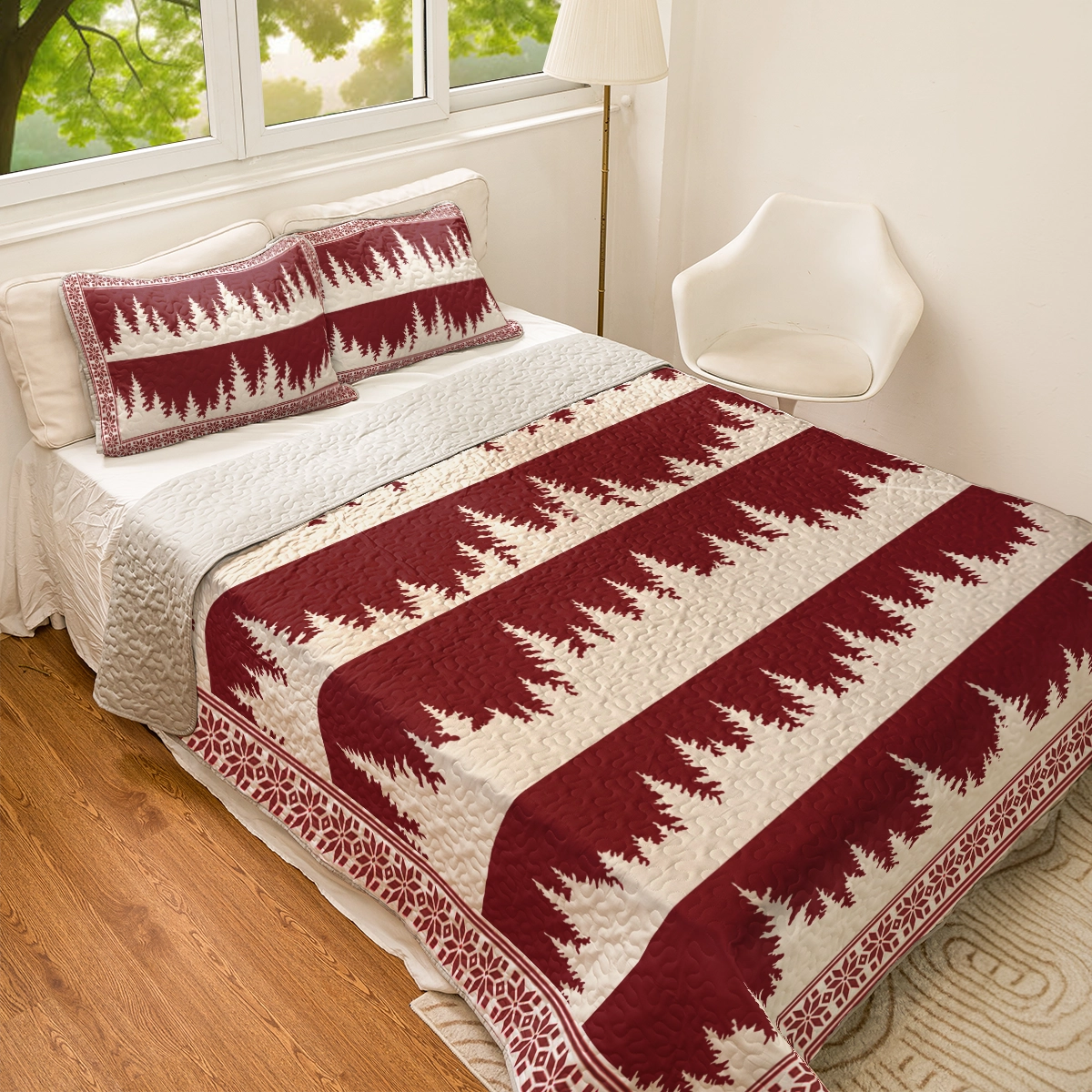 Shineful All Season Quilt 3-Piece Set - Christmas Pines