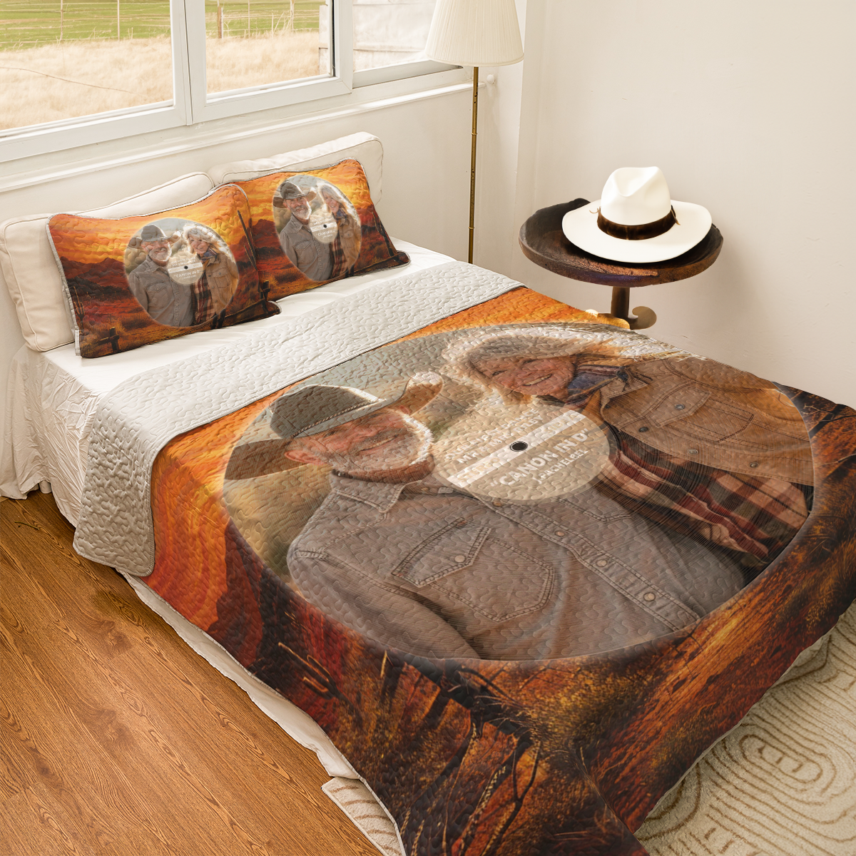 Shineful Personalized All Season Quilt 3-Piece Set Our First Dance Cowboy Edition