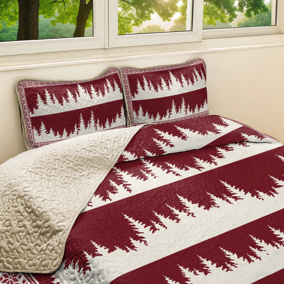 Shineful All Season Quilt 3-Piece Set - Christmas Pines