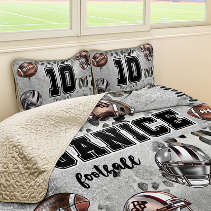 Shineful Personalized All Season Quilt 3-Piece Set All-Star Football Love