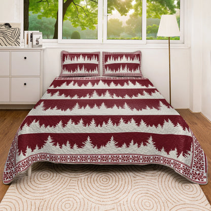 Shineful All Season Quilt 3-teiliges Set - Weihnachtskiefern