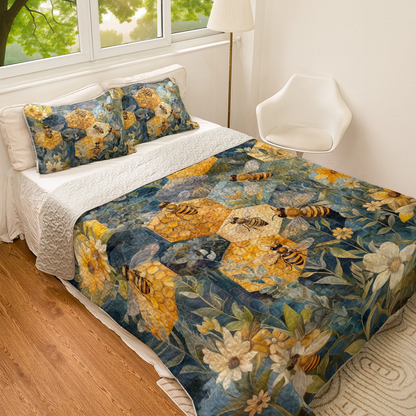 Shineful All Season Quilt 3-Piece Set - Bee Cozy Dreams