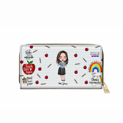 Shineful Teach Love Inspire Teacher - Personalized Wallet