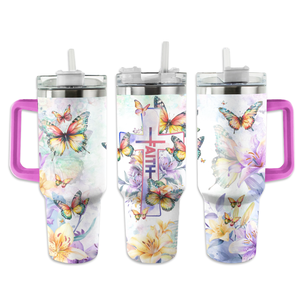 Shineful Tumbler Christian Faith Butterfly KL30