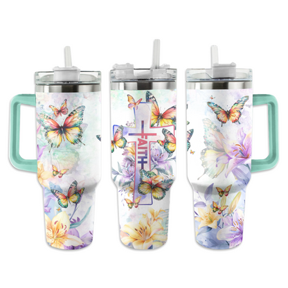 Shineful Tumbler Christian Faith Butterfly KL30