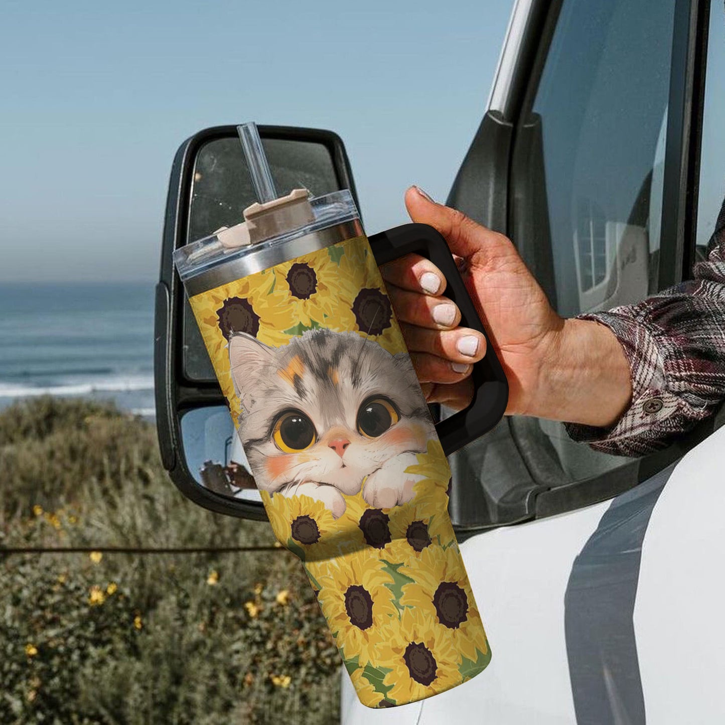 Shineful Tumbler Sunflower Cat