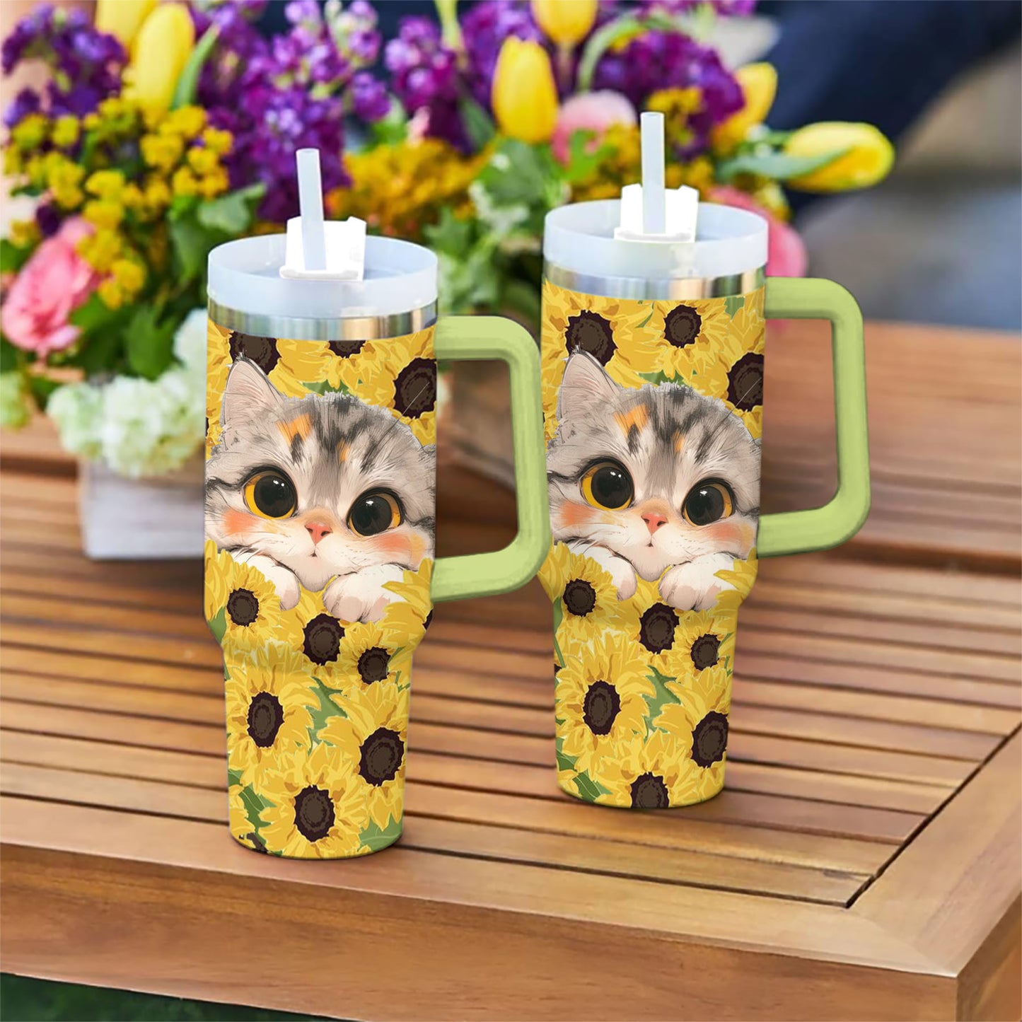 Shineful Tumbler Sunflower Cat