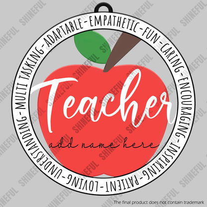 Teacher Personalized Ornament Shineful® Decoration Custom Name Gift Qd5