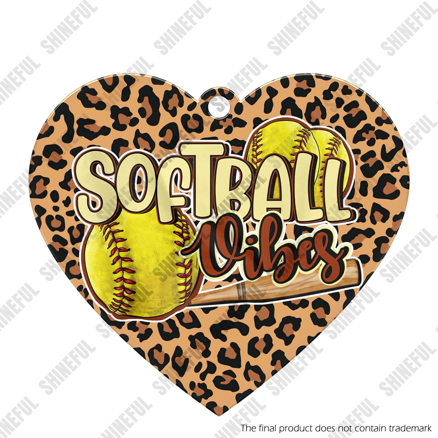 Softball Ornament Shineful® Decoration Vibes Gift Qd5