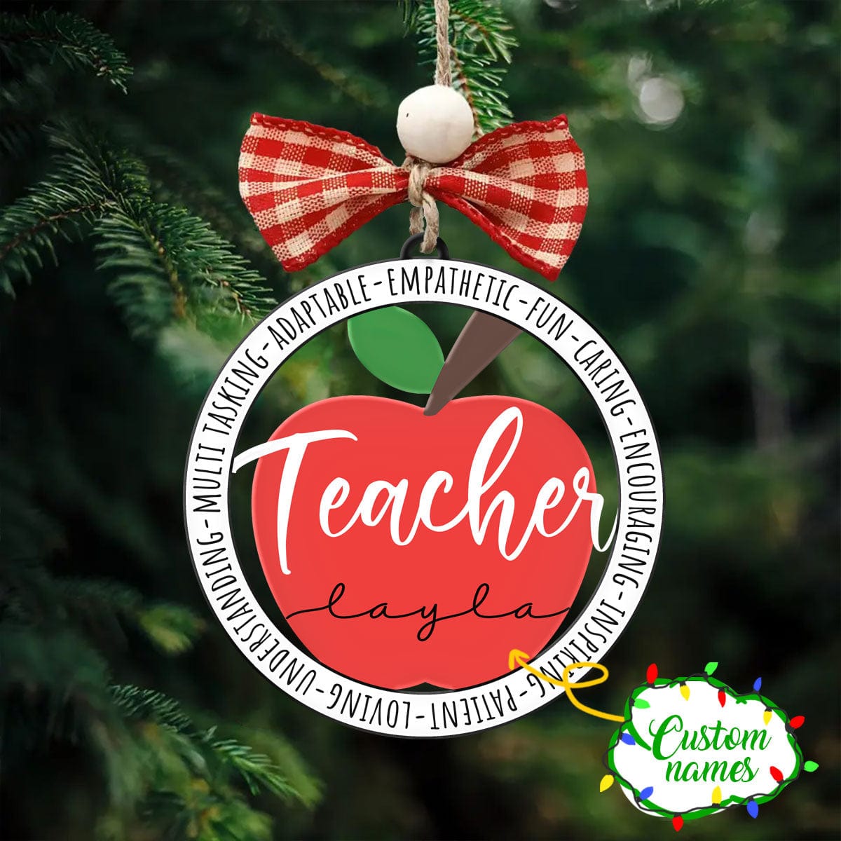 Teacher Personalized Ornament Shineful® Decoration Custom Name Gift Qd5