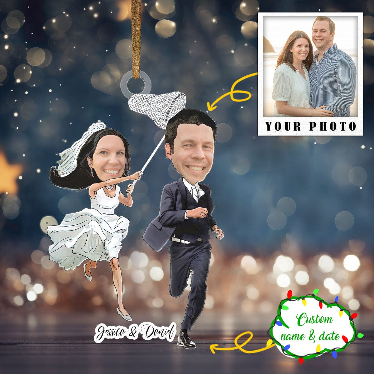 Wedding Face Personalized Shineful® Decoration Ornament Married Couple Qd5