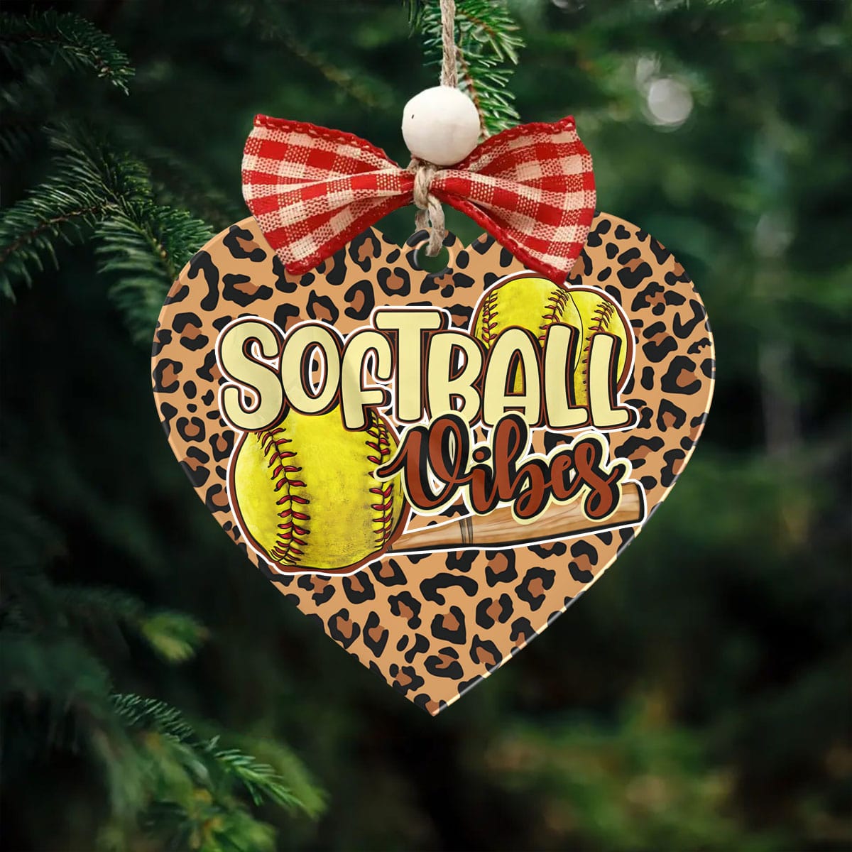 Softball Ornament Shineful® Decoration Vibes Gift Qd5