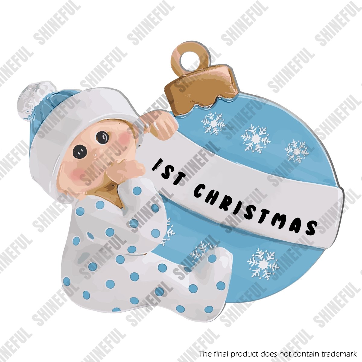 Baby 1St Christmas Personalized Ornament Shineful® Decoration Custom Name Gift Qd5