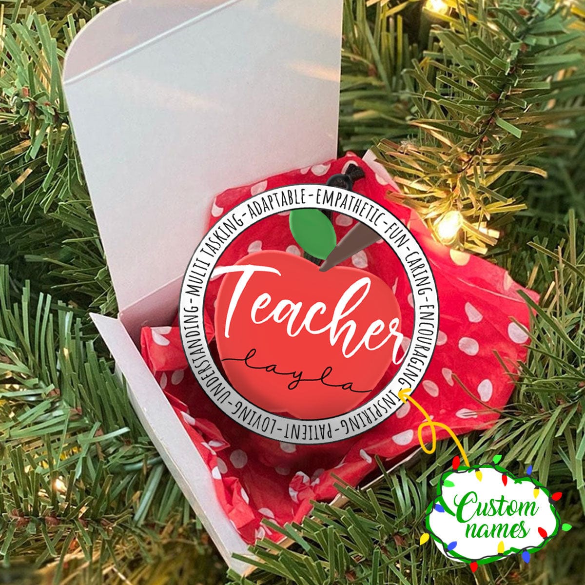 Teacher Personalized Ornament Shineful® Decoration Custom Name Gift Qd5