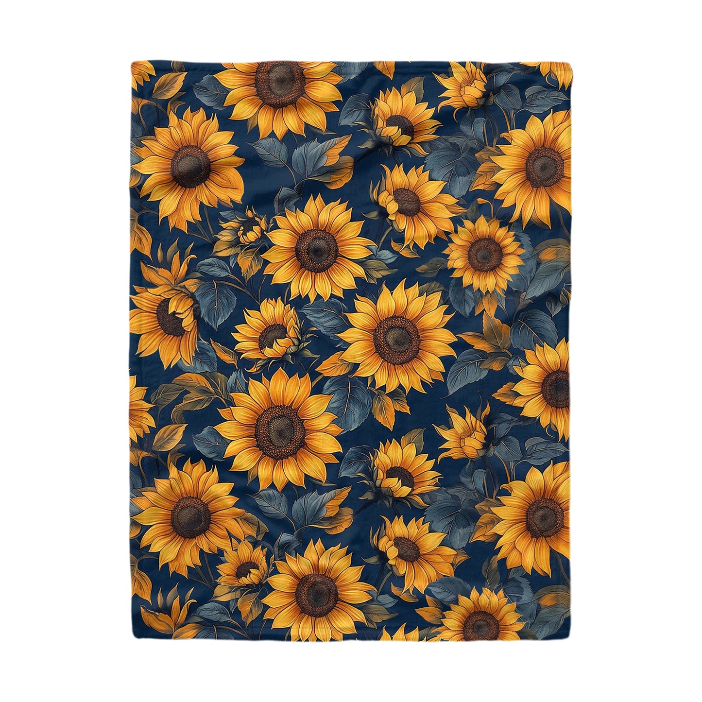 Couverture polaire brillante Bloom Golden Sunflower