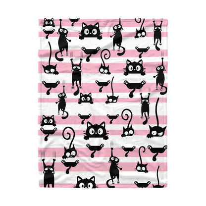 Shineful Fleece Blanket Curious Cats